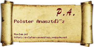 Polster Anasztáz névjegykártya
